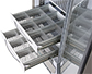 Pull-out aluminum drawer with dividers for models 100-140-280-3