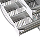 Pull-out aluminum drawer with dividers for models 100-140-280-4