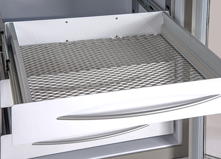 Pull-out aluminum drawer without dividers for models 700-1500-1
