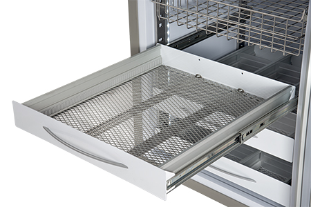 Pull-out aluminum drawer without dividers for models SA (250-400)-1